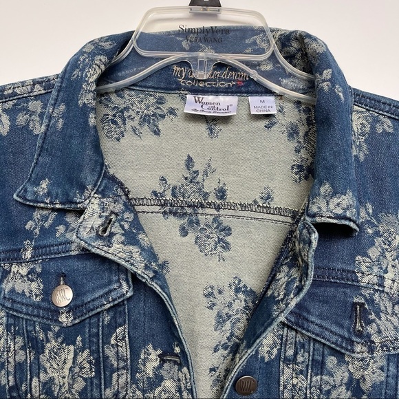 Women’s Jean Jacket Floral M - Picture 7 of 9
